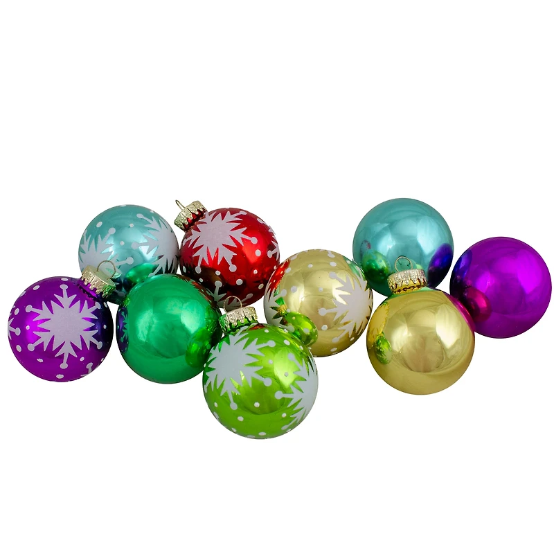 9ct. 2" Glass Ball Ornaments