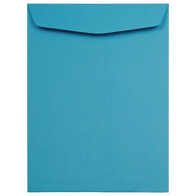 JAM Paper 9" x 12" Brite Blue Hue Open End Catalog Colored Envelopes