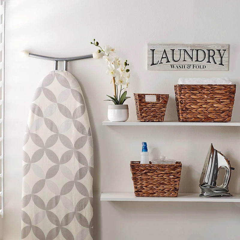 DII® Dark Brown Water Hyacinth Basket Set