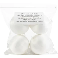 Handy Hands 3'' Satin-Covered Styrofoam Décor Balls, 4ct.