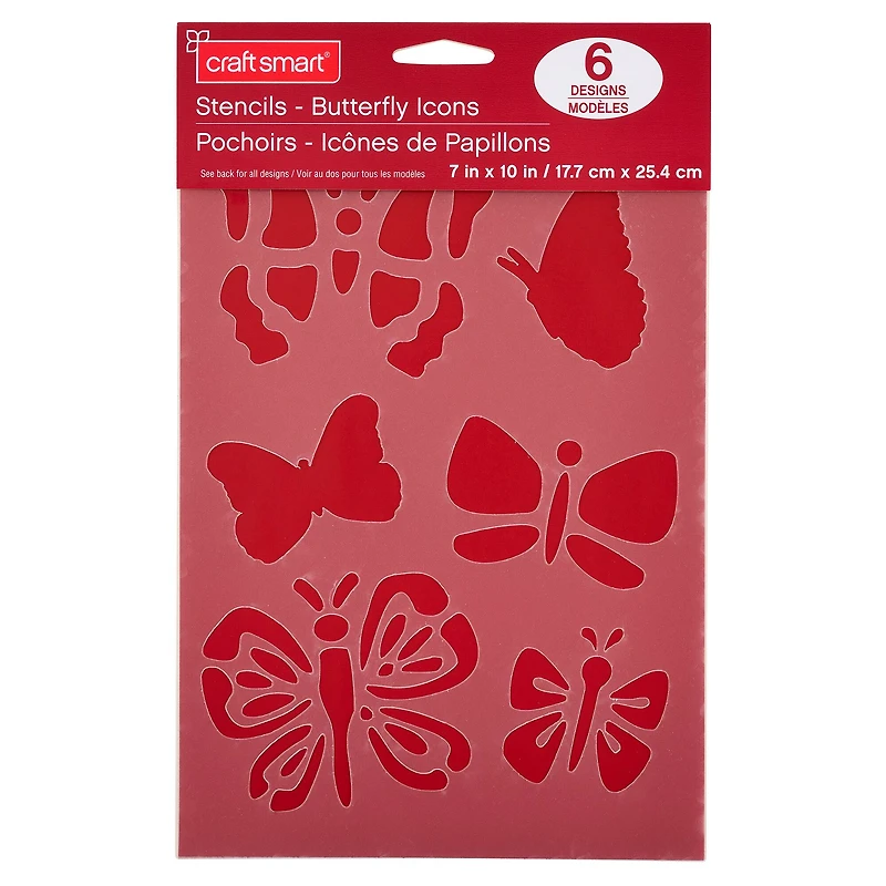 12 Pack: Butterfly Icons Stencils by Craft Smart®, 7" x 10"