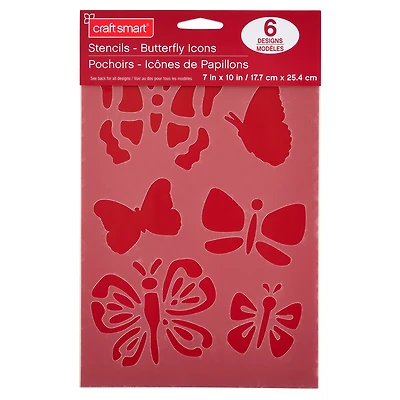 12 Pack: Butterfly Icons Stencils by Craft Smart®, 7" x 10"