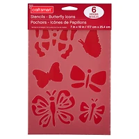 12 Pack: Butterfly Icons Stencils by Craft Smart®, 7" x 10"