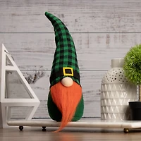 13" Green and Black Plaid St. Patrick's Day Leprechaun Gnome