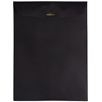 JAM Paper 9" x 12" Smooth Black Open End with Clasp Catalog Envelopes
