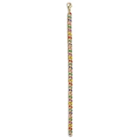 7.5" Rainbow & Gold Enamel Curb Charm Bracelet by Bead Landing™