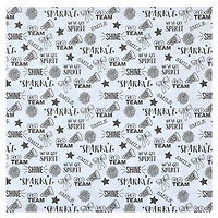 Black & White Cheer Cardstock by Recollections™, 12" x 12"
