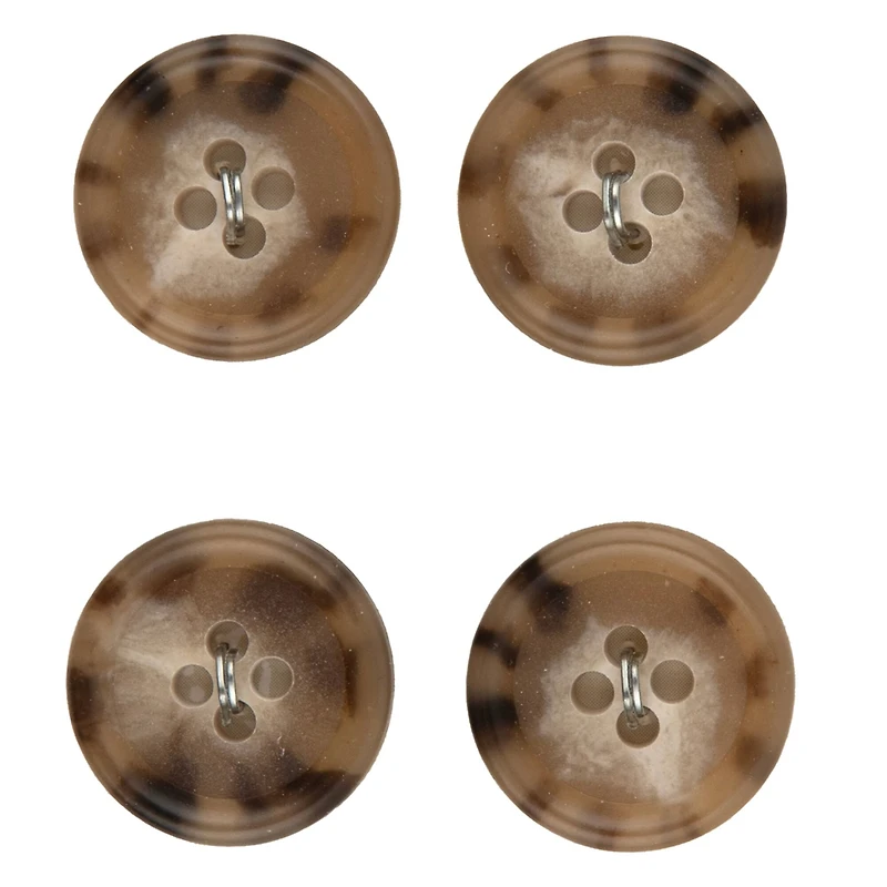 LaMode® 3/4" Beige & Stripe Buttons, 4ct.