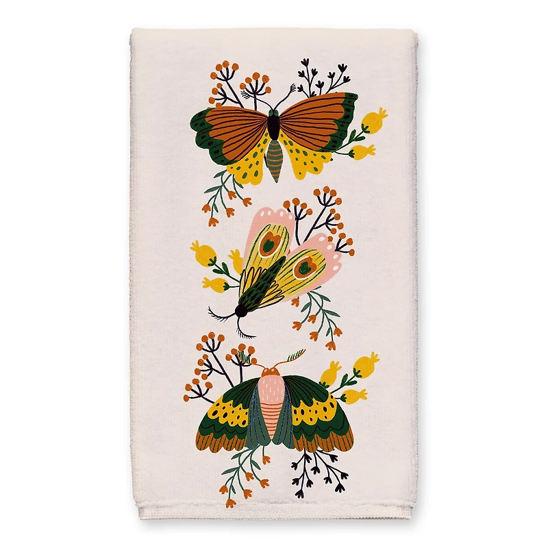 Floral Moths Tea Towel Set