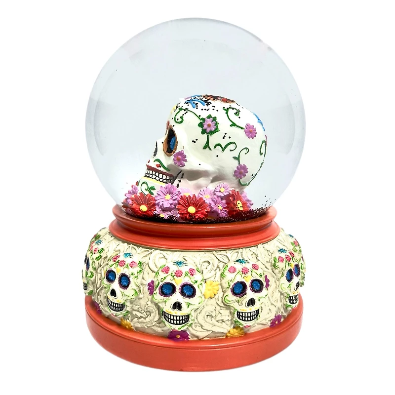 6.75" Sugar Skull Musical Water Globe by Ashland®