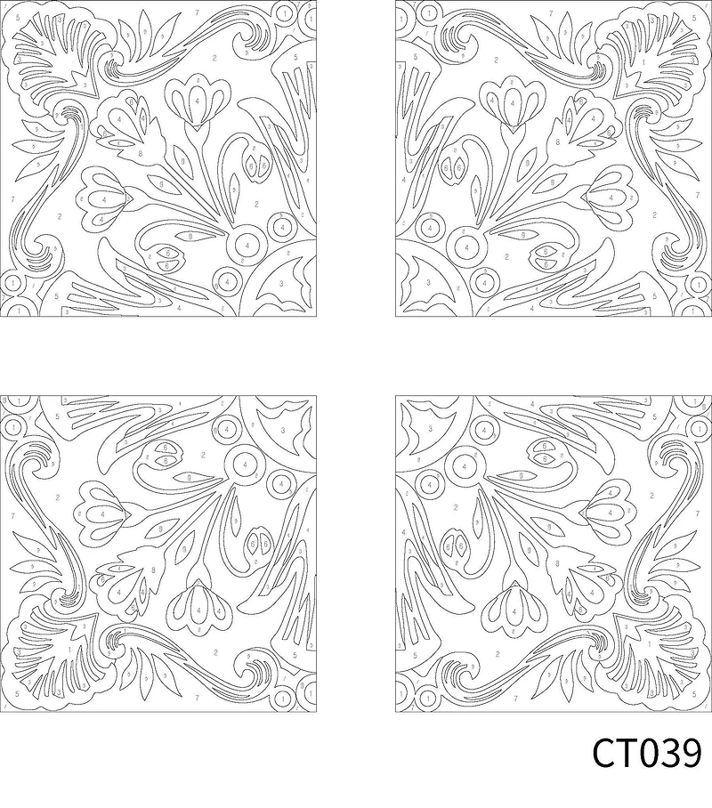 Coastal Tile Paint-by-Number Gallery Mini Kit by Artist's Loft®