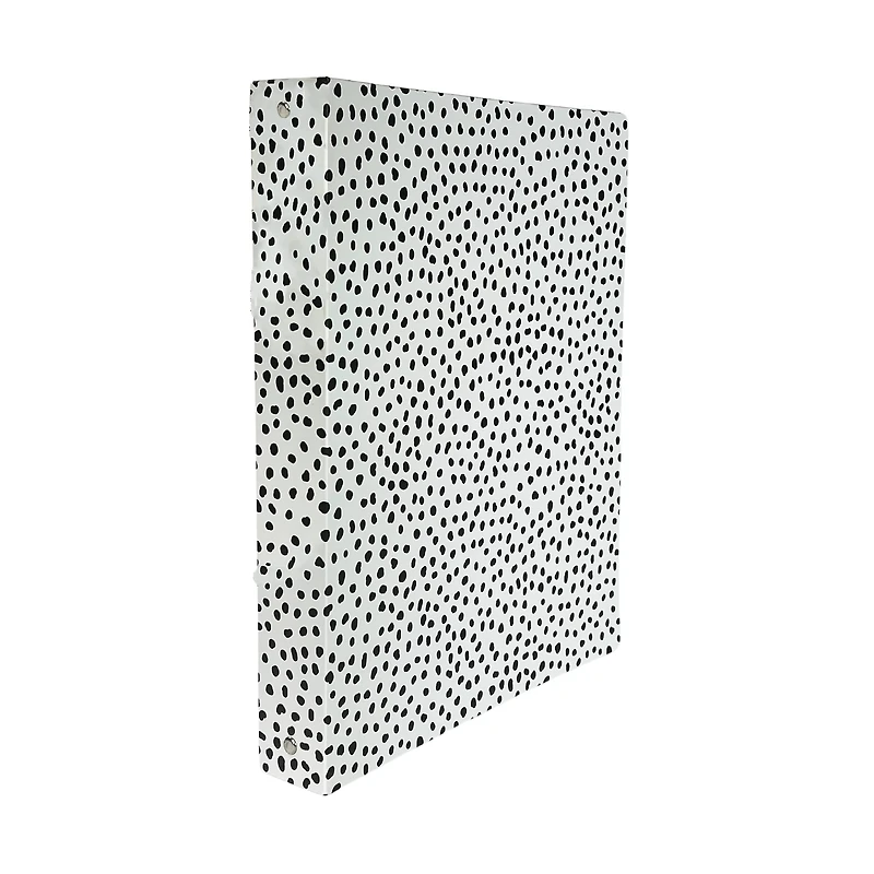 Steel Mill & Co.® 1" Black Dots 3-Ring Binder