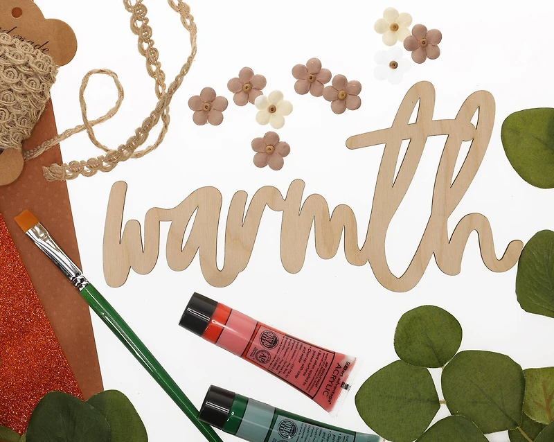 Leisure Arts® 9" Warmth Wood Word