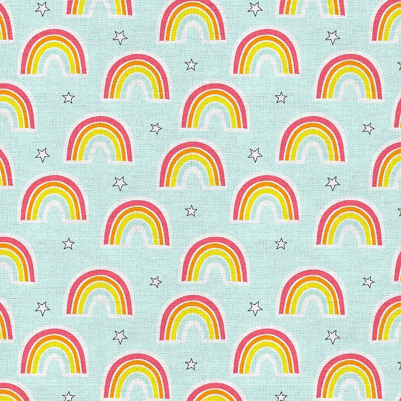 Fabric Editions Rainbow Sky Cotton Fabric