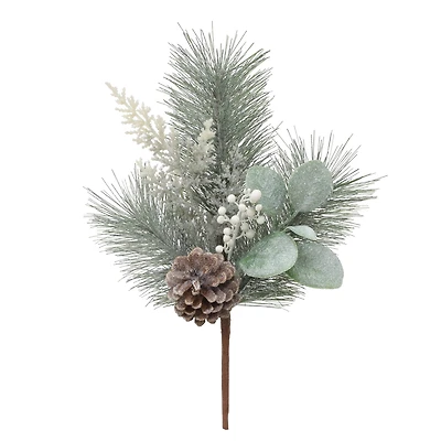 14.5" White Iced Pine, Eucalyptus & Berry Pick by Ashland®