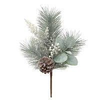 14.5" White Iced Pine, Eucalyptus & Berry Pick by Ashland®