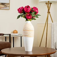 Artificial Red Peony Bush