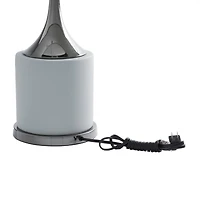 Grey Metal Traditional Table Lamp, 24" x 15" x 15"