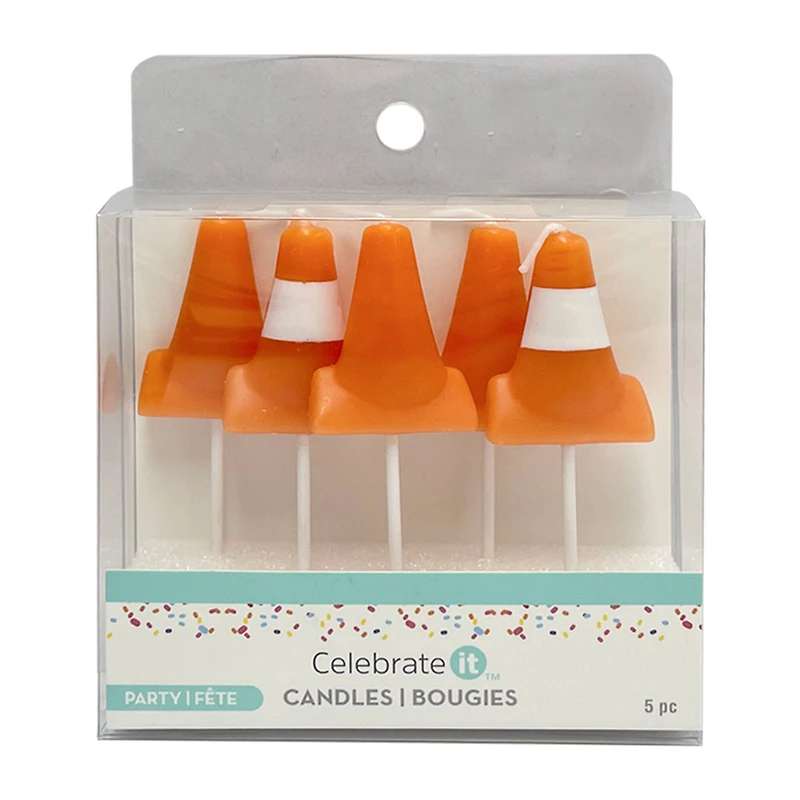 Orange Pylon Candles Pack by Celebrate It™
