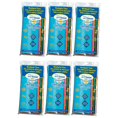 Spectra® Assorted Colors Deluxe Bleeding Art Tissue™,  6 Packs of 20