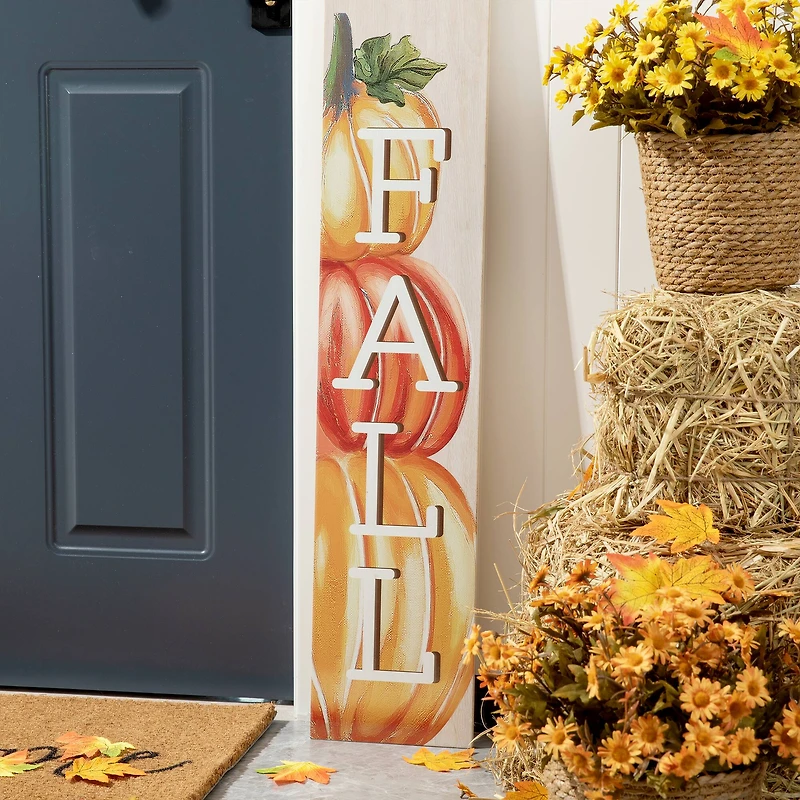 Glitzhome® 3.5ft. Hello Fall Wooden Porch Sign
