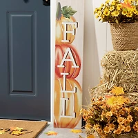 Glitzhome® 3.5ft. Hello Fall Wooden Porch Sign