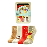 Disney® Winnie the Pooh 4 Pack Cozy Socks in Christmas Gift Tin