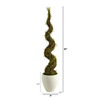 4.5ft. Wire Vine Spiral Tree in White Planter