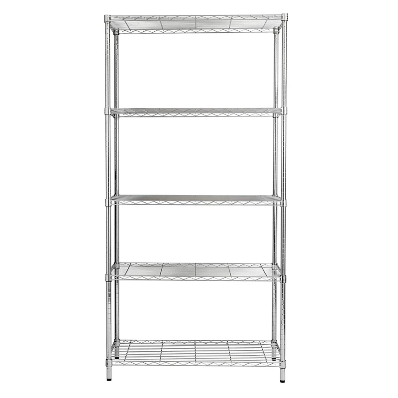 Honey Can Do Chrome 5-Tier Heavy-Duty Adjustable Shelving Unit
