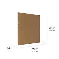 Head West Matte Arctic White 27.5" x 33.5" Framed Beveled Accent Vanity Mirror