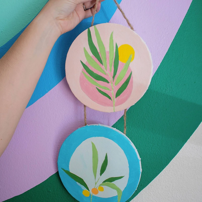 Art 101 Plants & Moth Paintable Canvas Wall Art Kits