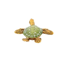 5" Brown Polystone Coastal Turtle Sculpture Set