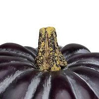 10.5" Dark Purple Round Pumpkin Tabletop Décor