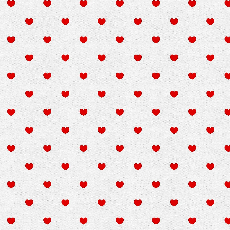Fabric Editions White Hearts Cotton Fabric