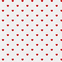 Fabric Editions White Hearts Cotton Fabric
