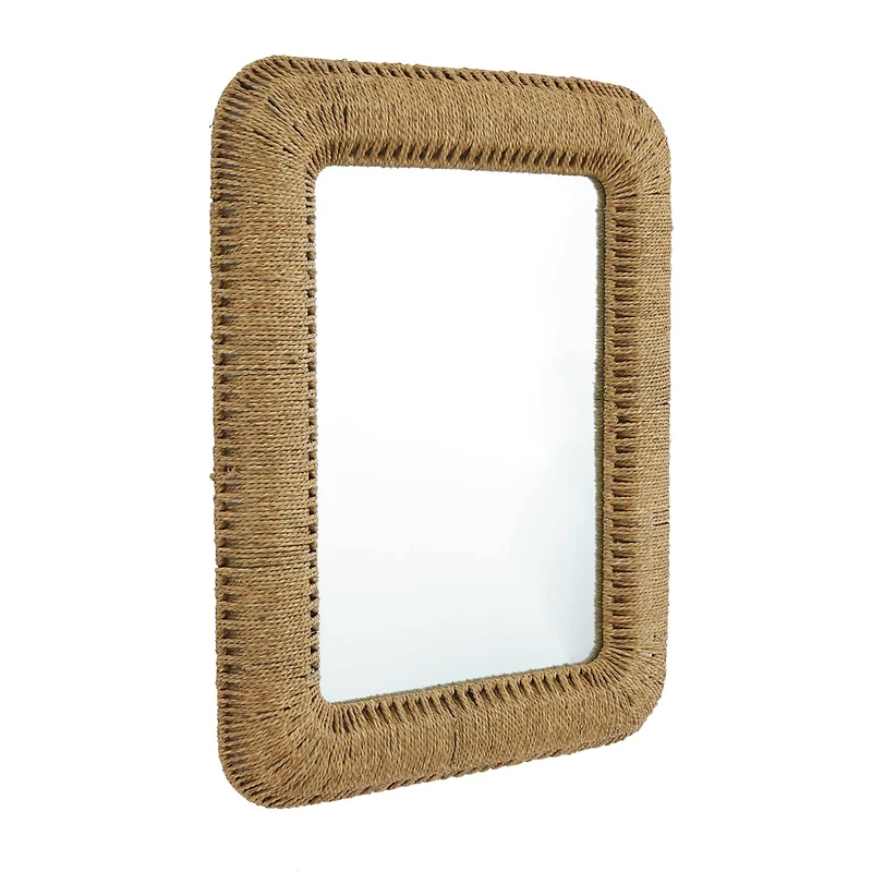 Brown Iron Bohemian Wall Mirror, 40" x 32" x 3"