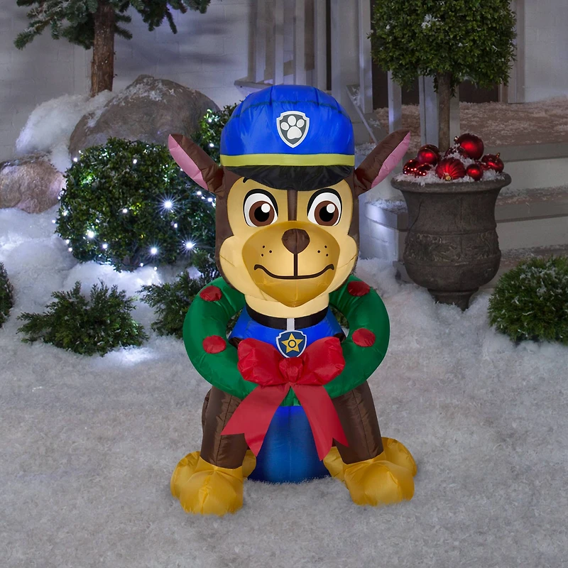 3ft. Airblown® Inflatable Christmas Nick Jr.™ Paw Patrol Chase with Wreath