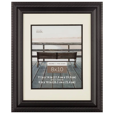 Home Black Rope Frame with Mat by Studio Décor