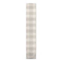 90'' Gray Plaid Cotton Twill Runner