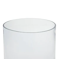 14" Clear Glass Traditional Candle Holder