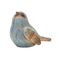 3" Rustic Blue Bird Figurine Set