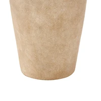 20" Brown Antique Ceramic Vase with Handles