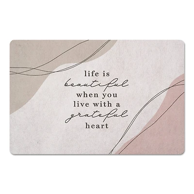18" x 27" Grateful Heart Boho Floor Mat