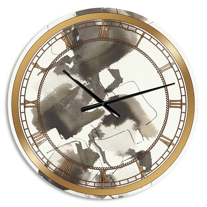 Designart 'Geometric Glam Square I Glam Wall Clock