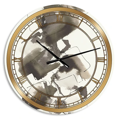 Designart 'Geometric Glam Square I Glam Wall Clock