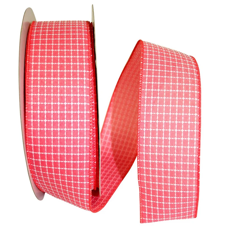 JAM Paper 2.5" x 50yd. Saddle Linen Wired Ribbon