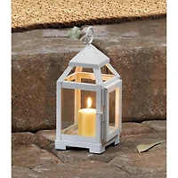 8.75" White Mini Contemporary Lantern