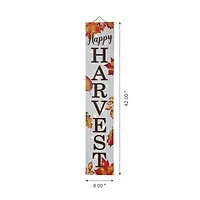 Glitzhome® 42" Fall Lighted Maple Leaves Wooden Porch Sign