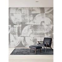Katie Hunt Dove Gray Brushstrokes Wall Mural