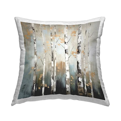 Stupell Industries Autumn Birch Impressions Outdoor Printed Pillow